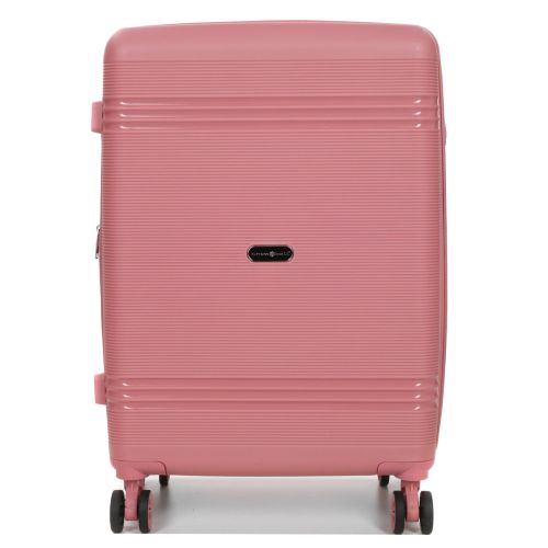Чемодан средний M полипропилен Snowball 21204 67×47×27см 66+13л Розовое золото