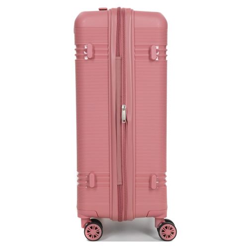 Чемодан средний M полипропилен Snowball 21204 67×47×27см 66+13л Розовое золото