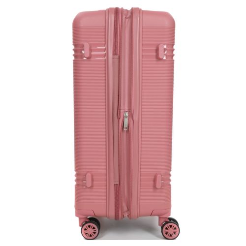 Чемодан средний M полипропилен Snowball 21204 67×47×27см 66+13л Розовое золото