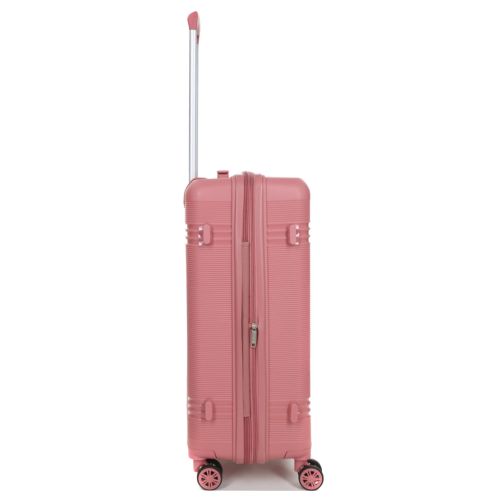 Чемодан средний M полипропилен Snowball 21204 67×47×27см 66+13л Розовое золото