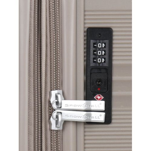 Чемодан большой L полипропилен Snowball 21204 76,5×53×31см 99+18л Шампань