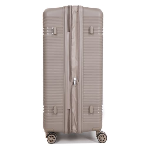 Чемодан большой L полипропилен Snowball 21204 76,5×53×31см 99+18л Шампань