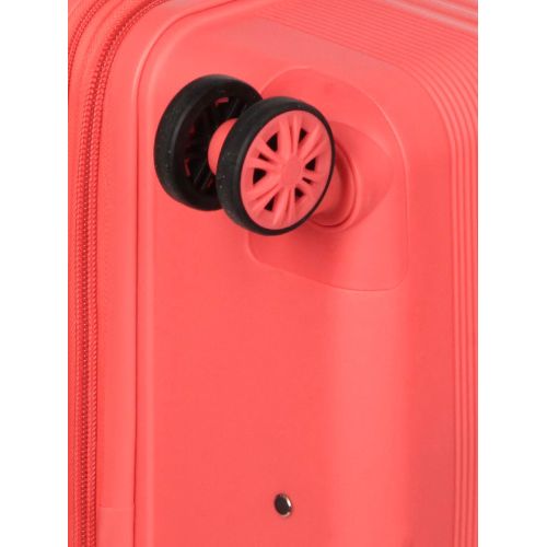 Чемодан большой L полипропилен Snowball 21204 76,5×53×31см 99+18л Коралловый