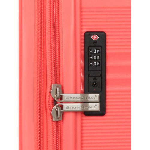 Чемодан большой L полипропилен Snowball 21204 76,5×53×31см 99+18л Коралловый