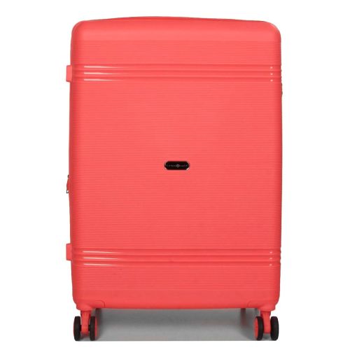 Чемодан большой L полипропилен Snowball 21204 76,5×53×31см 99+18л Коралловый