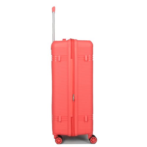 Чемодан большой L полипропилен Snowball 21204 76,5×53×31см 99+18л Коралловый