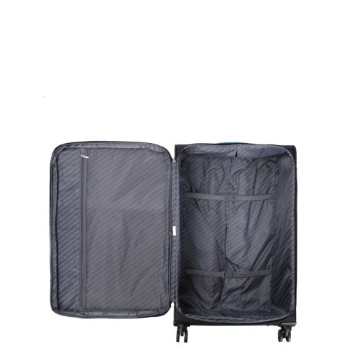 Чемодан большой L тканевый Snowball 22204 80×46×28см 99+18см Черный