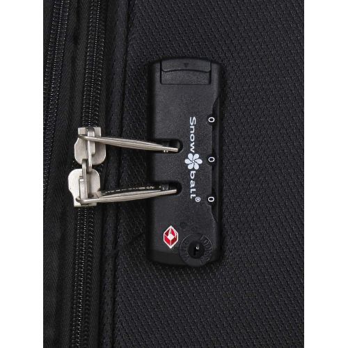 Чемодан большой L тканевый Snowball 22204 80×46×28см 99+18см Черный