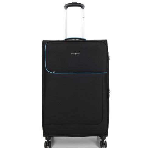 Чемодан большой L тканевый Snowball 22204 80×46×28см 99+18см Черный