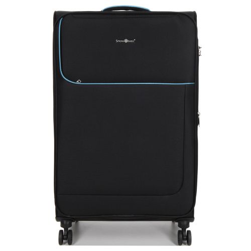 Чемодан большой L тканевый Snowball 22204 80×46×28см 99+18см Черный