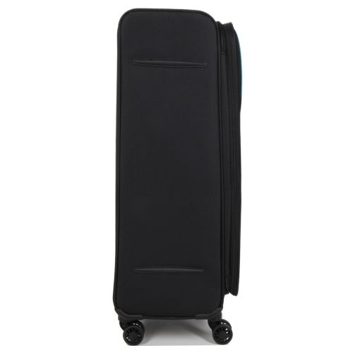 Чемодан большой L тканевый Snowball 22204 80×46×28см 99+18см Черный