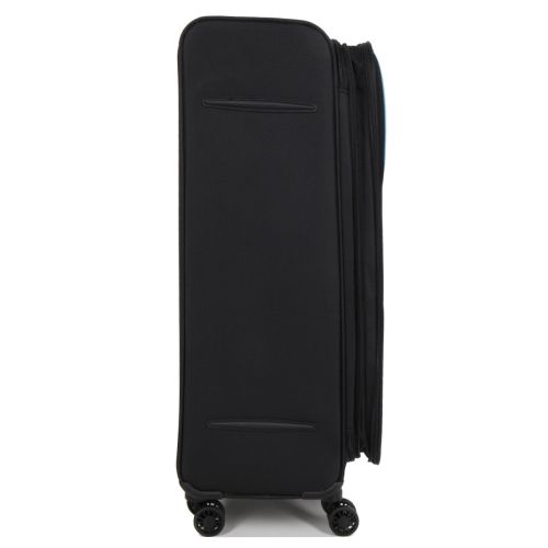 Чемодан большой L тканевый Snowball 22204 80×46×28см 99+18см Черный