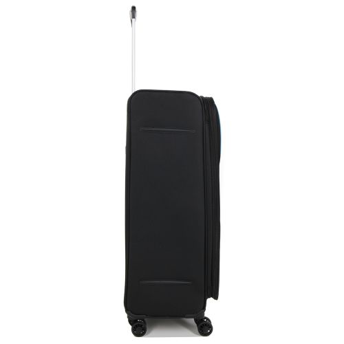 Чемодан большой L тканевый Snowball 22204 80×46×28см 99+18см Черный