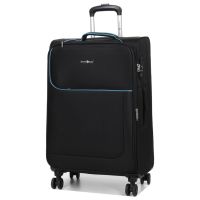 Чемодан средний M тканевый Snowball 22204 69×41×24см 65+13см Черный 