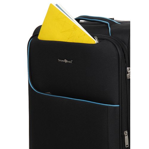 Чемодан средний M тканевый Snowball 22204 69×41×24см 65+13см Черный