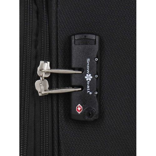 Чемодан средний M тканевый Snowball 22204 69×41×24см 65+13см Черный