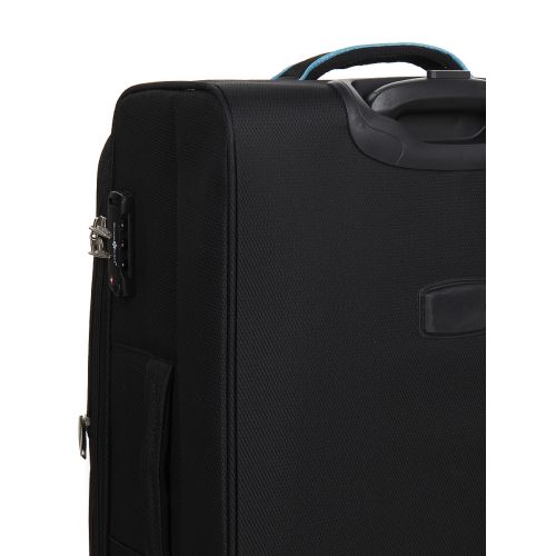 Чемодан средний M тканевый Snowball 22204 69×41×24см 65+13см Черный