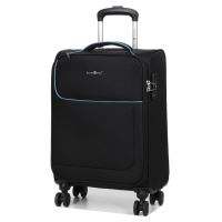 Чемодан маленький S тканевый Snowball 22204 58×36×22см 35+9см Черный 
