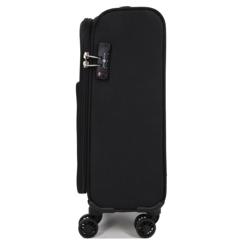 Чемодан маленький S тканевый Snowball 22204 58×36×22см 35+9см Черный