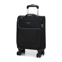 Чемодан мини XS тканевый Snowball 22204 46×33×18см 28+7см Черный 