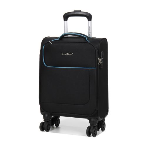 Чемодан мини XS тканевый Snowball 22204 46×33×18см 28+7см Черный