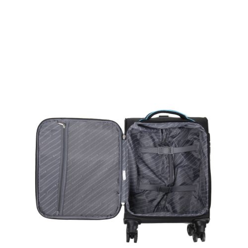 Чемодан мини XS тканевый Snowball 22204 46×33×18см 28+7см Черный