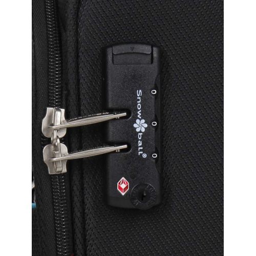 Чемодан мини XS тканевый Snowball 22204 46×33×18см 28+7см Черный