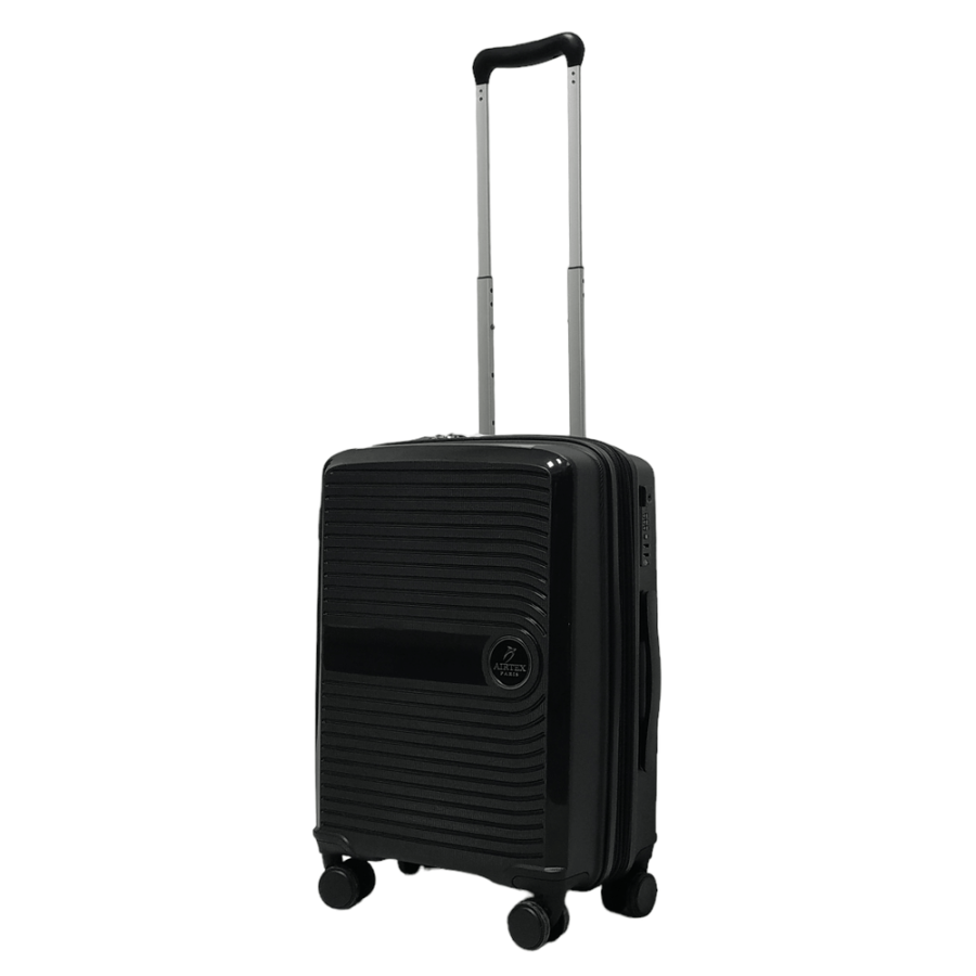 Чемодан маленький S полипропилен Airtex 223 58×40×22см 38л Черный