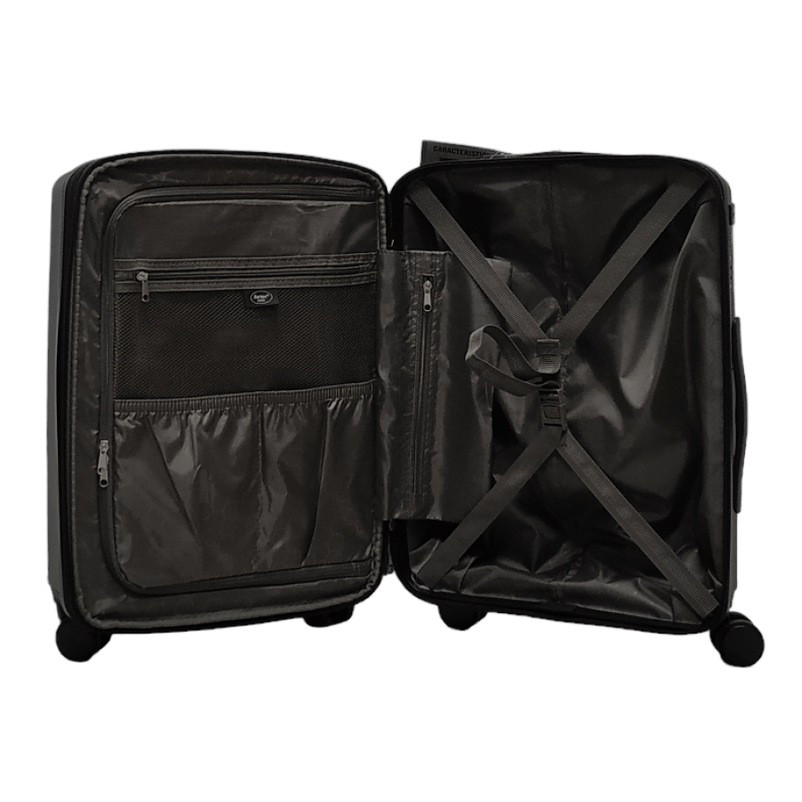 Чемодан маленький S полипропилен Airtex 223 58×40×22см 38л Черный