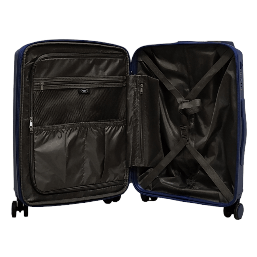 Чемодан маленький S полипропилен Airtex 223 58×40×22см 38л Темно-синий