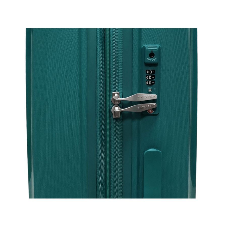 Чемодан маленький S полипропилен Airtex 223 58×40×22см 38л Бирюзовый