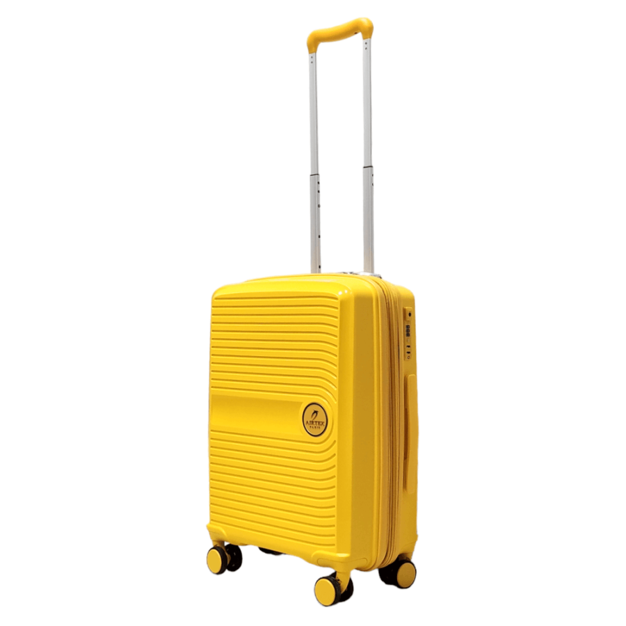 Чемодан маленький S полипропилен Airtex 223 58×40×22см 38л Желтый