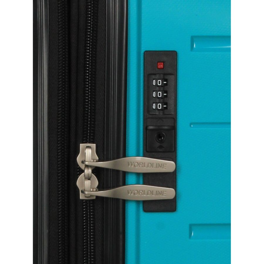 Чемодан большой L полипропилен  Worldline Airtex 282 109л 74×47×30см Бирюзовый