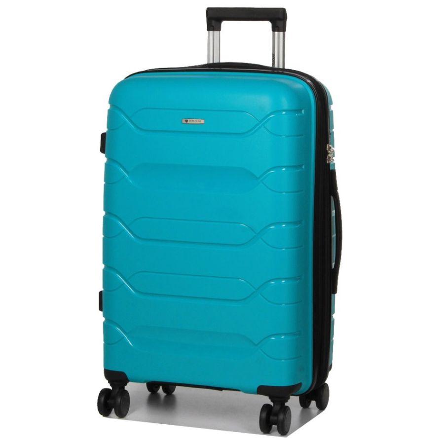 Чемодан средний M полипропилен Worldline Airtex 282 74л 64×41×26см Бирюзовый