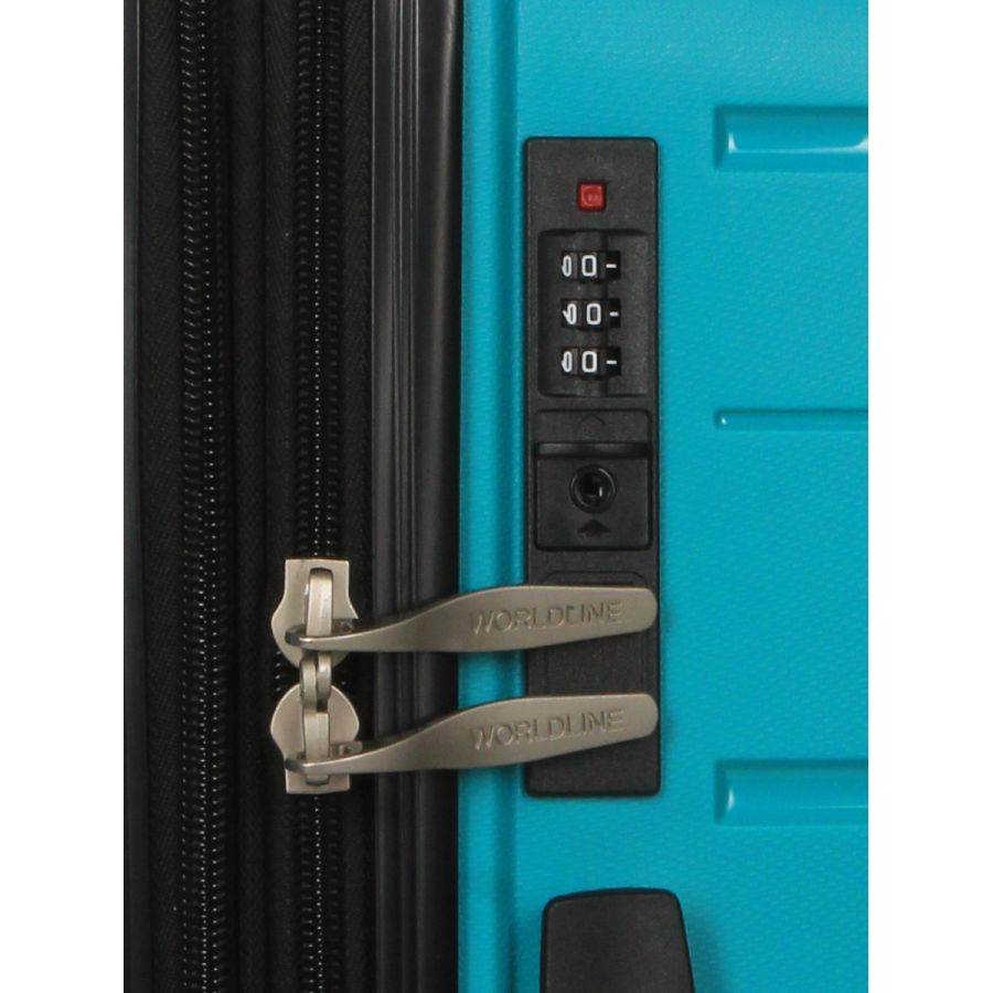 Чемодан средний M полипропилен Worldline Airtex 282 74л 64×41×26см Бирюзовый
