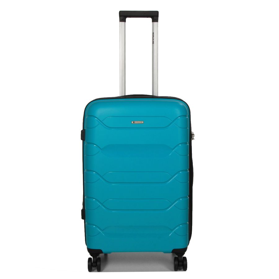 Чемодан средний M полипропилен Worldline Airtex 282 74л 64×41×26см Бирюзовый