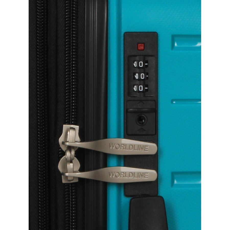 Чемодан маленький S полипропилен  Worldline Airtex 282 46л 54×36×23см Бирюзовый