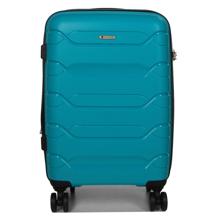 Чемодан маленький S полипропилен  Worldline Airtex 282 46л 54×36×23см Бирюзовый