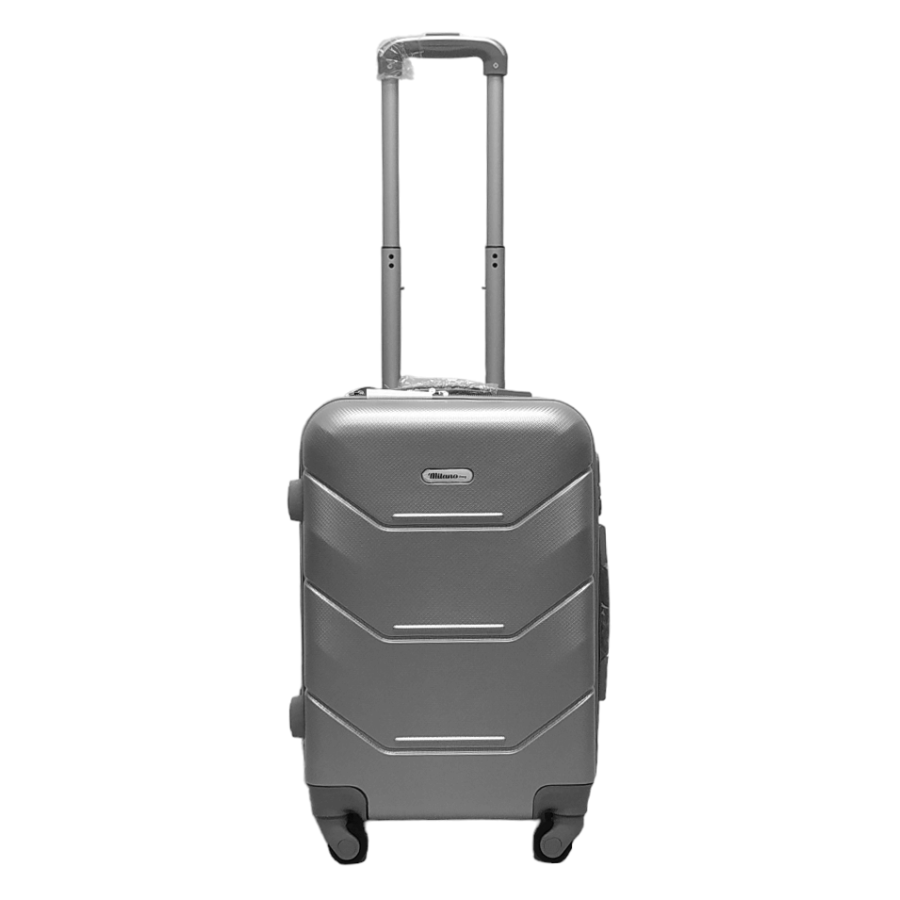 Чемодан маленький S ABS-пластик Milano bag 147M 55×38×23см 45л Серебряный