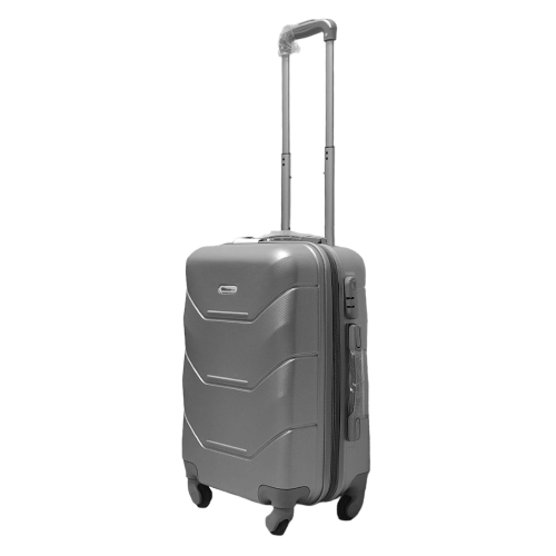 Чемодан маленький S ABS-пластик Milano bag 147M 55×38×23см 45л Серебряный