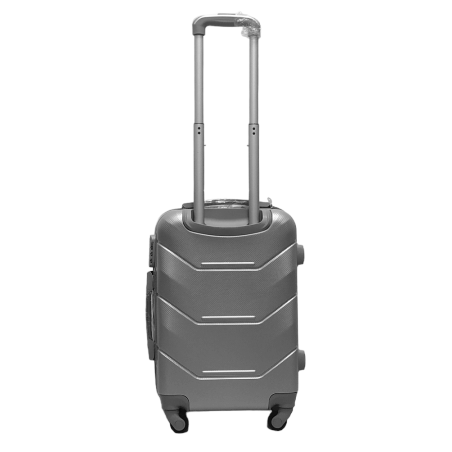 Чемодан маленький S ABS-пластик Milano bag 147M 55×38×23см 45л Серебряный