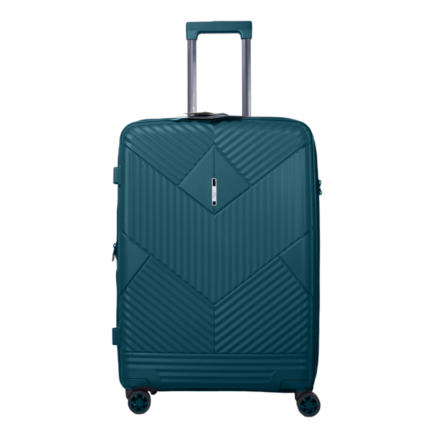 Чемодан маленький S полипропилен с расширением Airtex 639  55×38×21см 44л Темно-зеленый
