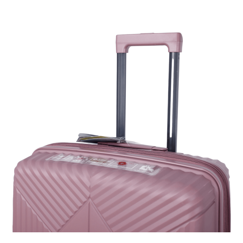 Чемодан большой L полипропилен Airtex 639 78×50×31см 114л Розовое золото