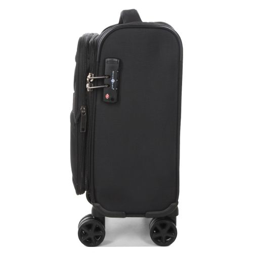 Чемодан мини XS тканевый с расширением Snowball 21504 48×35×21см 26+5л Черный