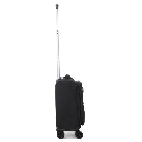 Чемодан мини XS тканевый с расширением Snowball 21504 48×35×21см 26+5л Черный