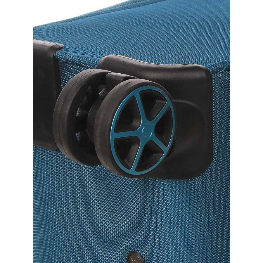 Чемодан мини XS тканевый с расширением Snowball 21504 48×35×21см 26+5л Морская волна