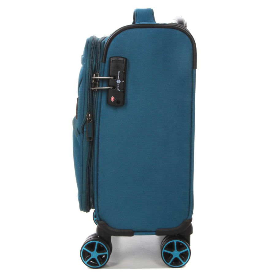Чемодан мини XS тканевый с расширением Snowball 21504 48×35×21см 26+5л Морская волна