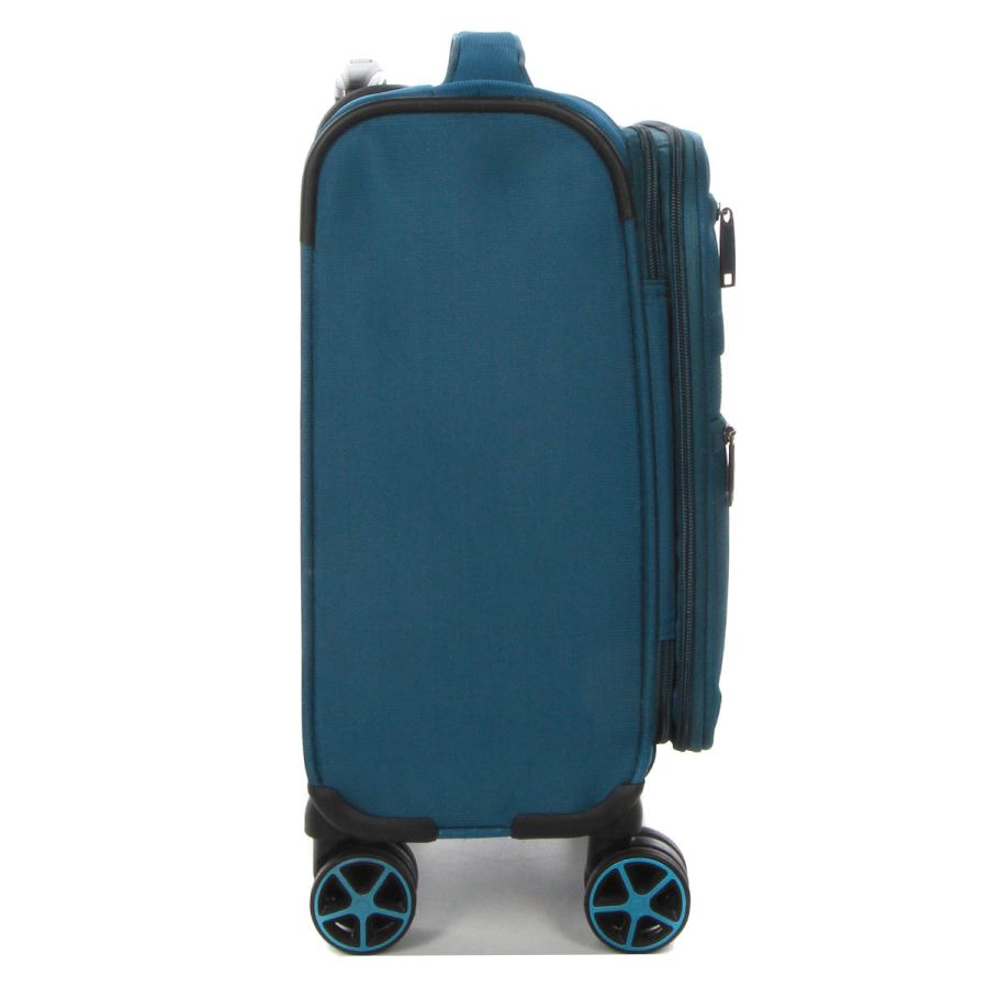 Чемодан мини XS тканевый с расширением Snowball 21504 48×35×21см 26+5л Морская волна