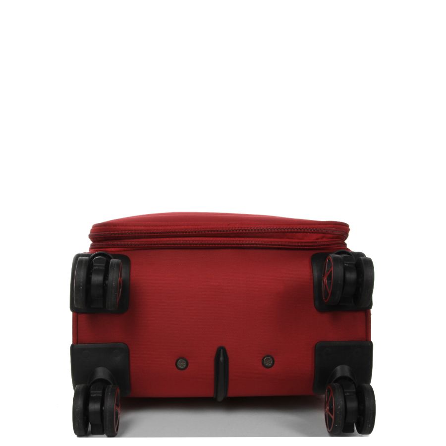 Чемодан мини XS тканевый с расширением Snowball 21504 48×35×21см 26+5л Красный