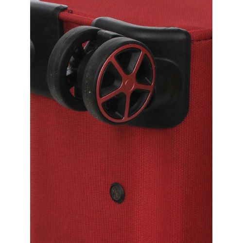 Чемодан мини XS тканевый с расширением Snowball 21504 48×35×21см 26+5л Красный